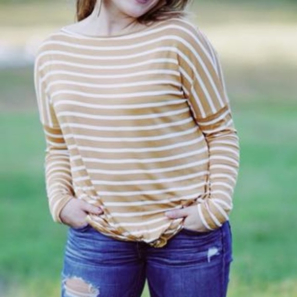 7th Ray Tops - Knotted Striped Top